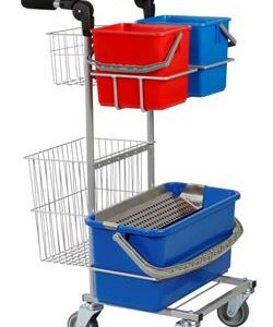 Drypsystemvogn med drypspand m/rist 2 x 6 liter spande og 2 trådkurve
