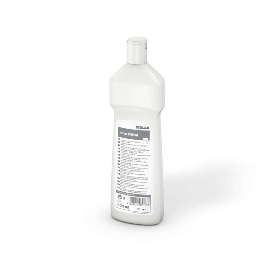 Rensemiddel til rustfrit stål/glaskeramik - Ecolab Helios Brillant - 500 ml