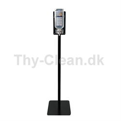 Spritstander med albue-betjent dispenser - Sort - 120 cm