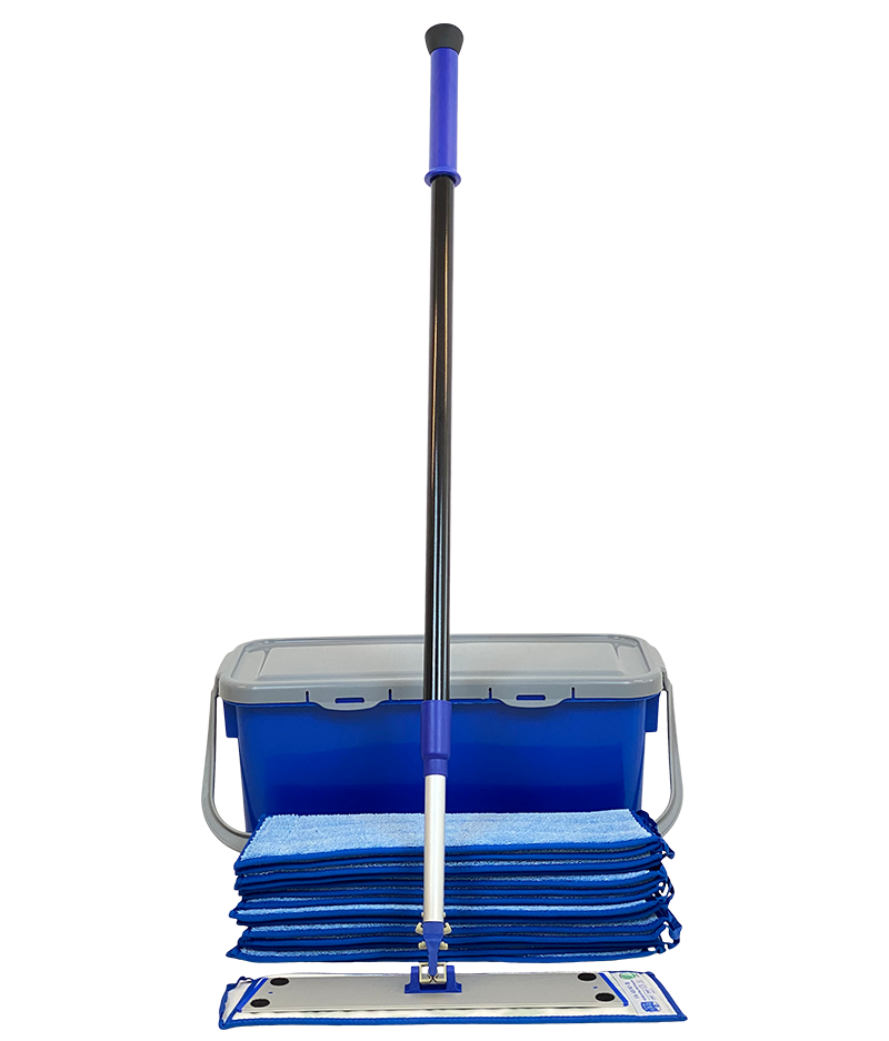 Mikro Vision system komplet med skaft, mopholder,15 mopper og spand med låg***