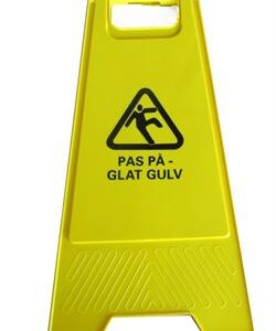 Advarselsskilt glat gulv - undgå faldulykker